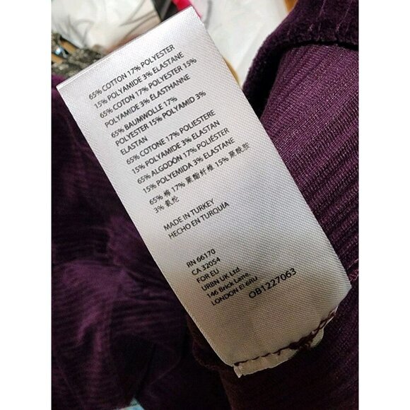 NWT Free People NWT Roxy Ribbed Maxi Pencil Skirt Sz Large Zip Front Purple Soft - Picture 6 of 7